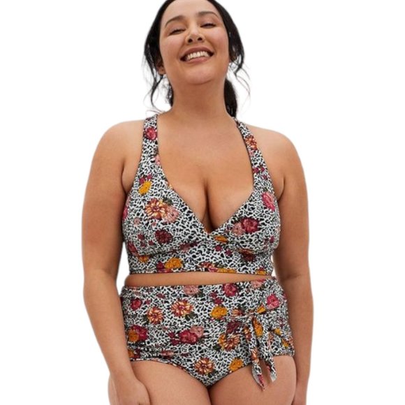 torrid Other - TORRID SWIM SET Reversible Bikini Top + High Rise Tie-Front Bottom 2X NWOT